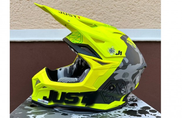 j Just1 J39 fluo srga/camo MX, cross sisak, buksisak (S)