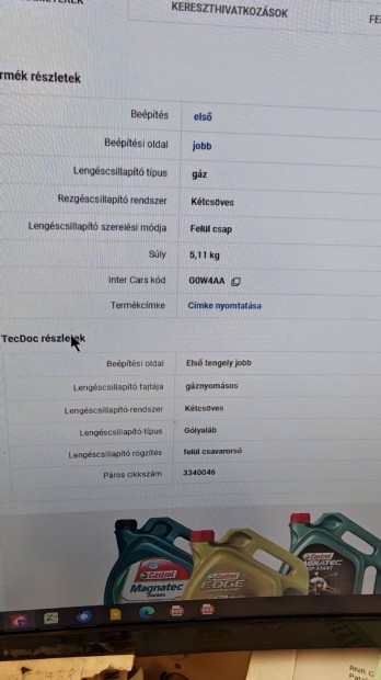 �j KYB Excel-G els� leng�scsillap�t� (Jobb Oldal) - 3340045