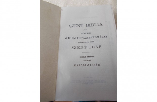 j Kroli Gspr Szent biblia biblia papron