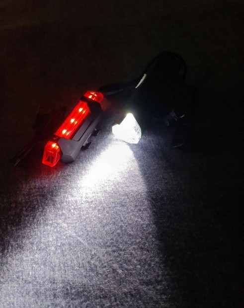 Új Kerékpár bicikli led lámpa szett első hátsó tölthető usb erős fényű