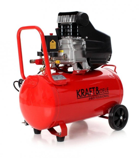 j Kraft&Dele KD401 50 literes olajos kompresszor 2.8kW, 8 bar, 206 L/