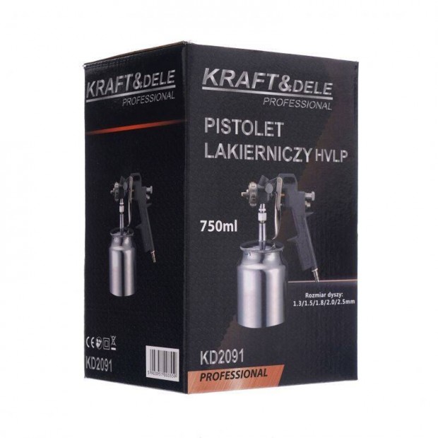 j Kraft&dele KD2091 Pneumatikus HVLP Festk szrpisztoly 1,8mm elad