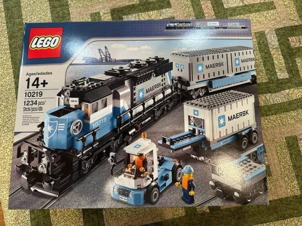 j Lego Maersk10219 vonat vast tehervonat szett