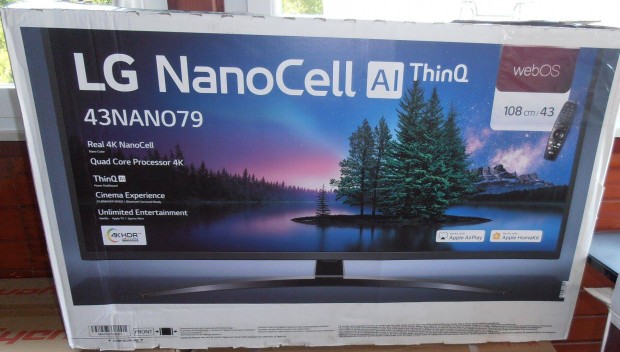 Új Lg 43nano793 43" 108 cm Nanocell 4K UHD smart led tv