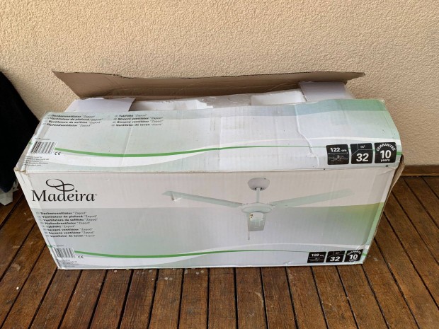 Új Madeira Mennyezeti Ventilátor 122 cm Fehér