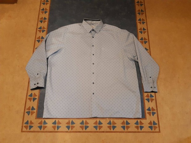 Új Marvelis(német)elegáns vil.kék-s.kék apró mintás pamut ffi ing 3XL
