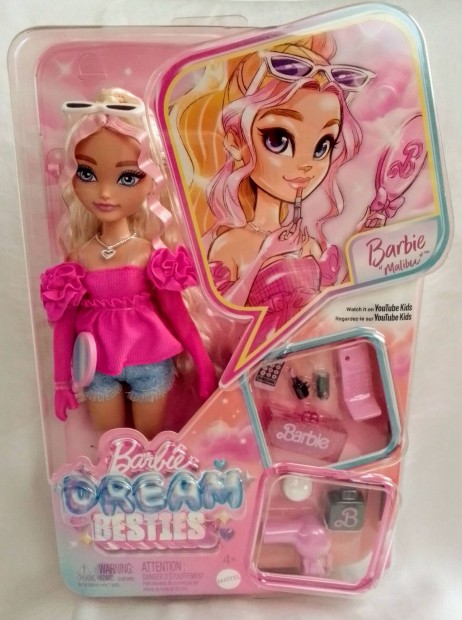 j Mattel Barbie Dream Besties Malibu baba kiegsztkkel