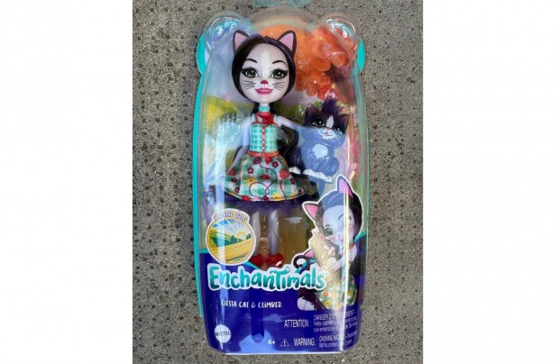 j Mattel Enchantimals Baba Figura llatkval Ciesta Cat & Climber