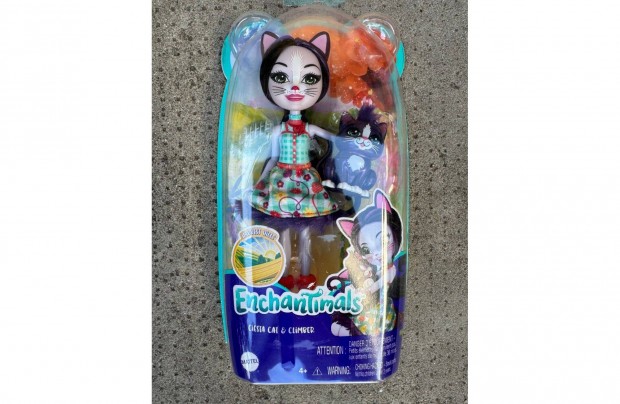 Uj Mattel Enchantimals Figura Baba Allatkaval Ciesta Cat & Climber