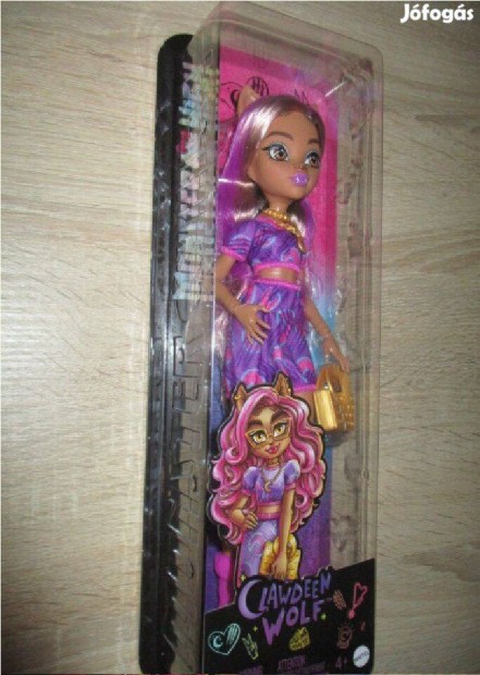 j Mattel Monster high Clawdeen Wolf baba lila ruhban