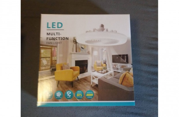 j Mennyezeti ventiltoros LED lmpa E27 foglalattal + tvirnyt