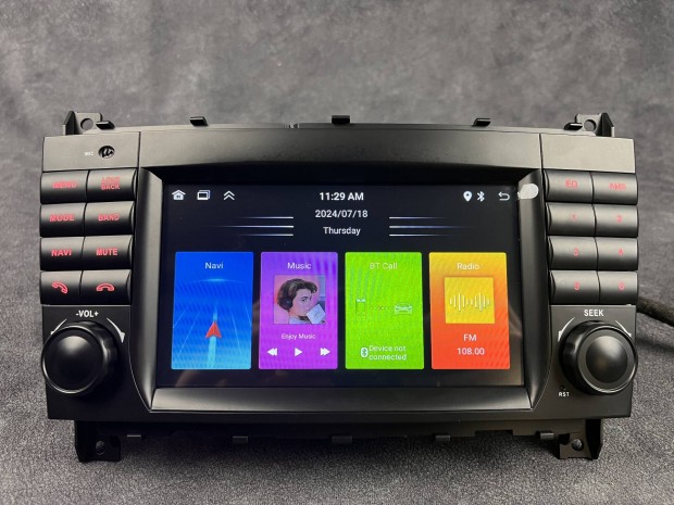 Új Mercedes-Benz W203 Android Navigáció multimédia