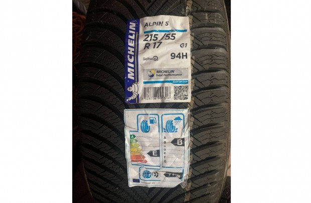 Új Michelin Alpin 5 Selfseal 215/55 R17 94H Autó Téli Gumiabroncs Gumi