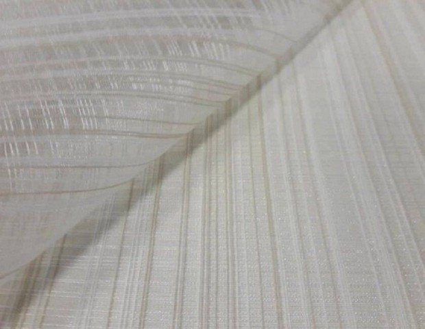 Új Mogyoró csíkos organza függöny (12 x 280 cm)