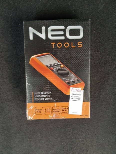 j NEO univerzlis elektronikus multimter, NEO 94-001 multimter