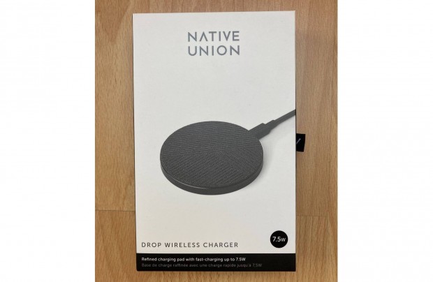 j Native Union Drop Vezetk Nlkli Tlt - Fekete (7,5W)