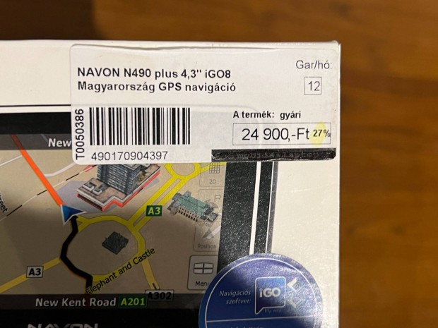 Új Navon N490 Plus GPS navigáció Magyarország térképpel
