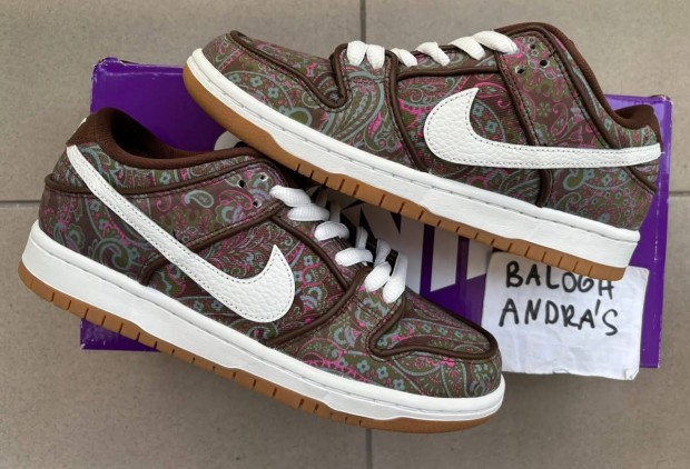 Új Nike Dunk SB Low "Paisley Brown"-39Eu cipő!