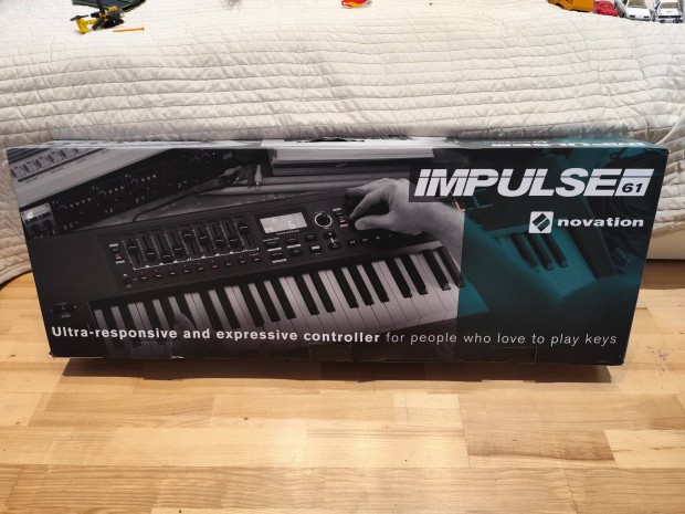 j Novation Impulse 61 midi controller, szintetiztor, arranger