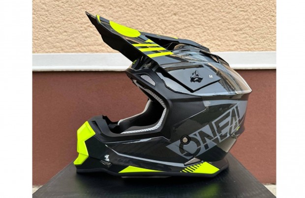 j Oneal 2 series Rush fekete/srga enduro, cross sisak, buksisak (L)