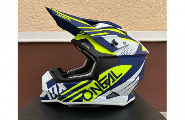 Új Oneal 2 series kék/sárga enduro, mx, cross sisak, bukósisak (M)