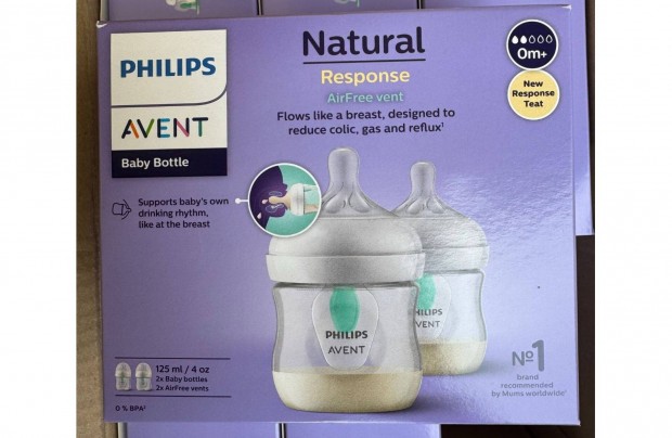 Uj Philips Avent Natural Response Cumisuveg 2 x 125 ml Airfree