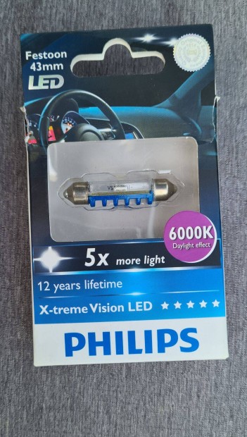 j Philips X-tremevision C5W LED izz, 43 mm, 6000 K