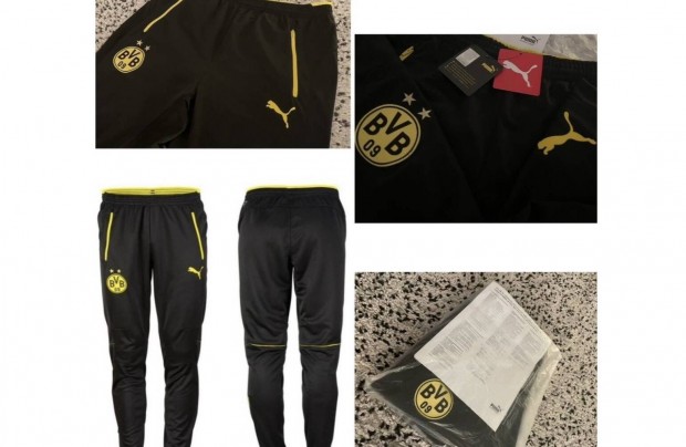 Új Puma BVB Borussia Dortmund pre-match nadrág melegítő alsó M L