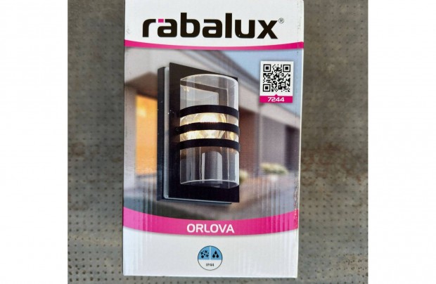 Uj Rabalux 7244 Orlova KULTERI Fali LAMPA Fekete E27 Rabalux IP44