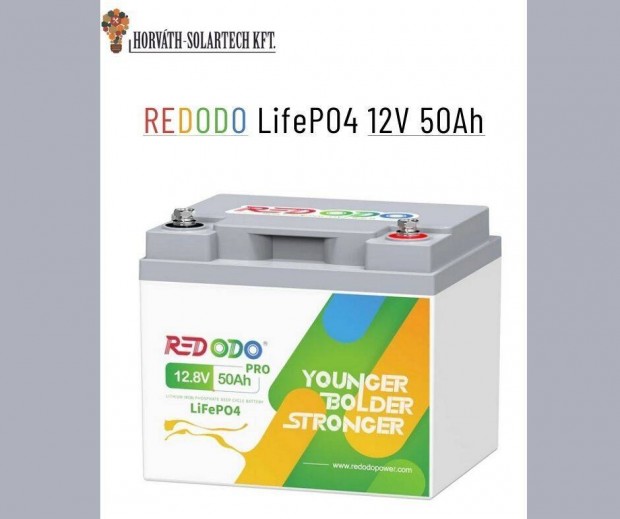 j Redodo12V 50Ah Lifepo4 ltium vasfoszft akkumultor akku