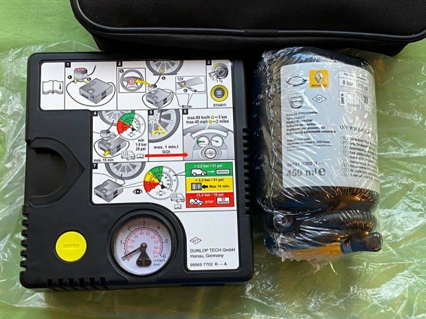 �j Renault / Dacia gy�ri defekt jav�t� k�szlet kompresszor �s folyad�k