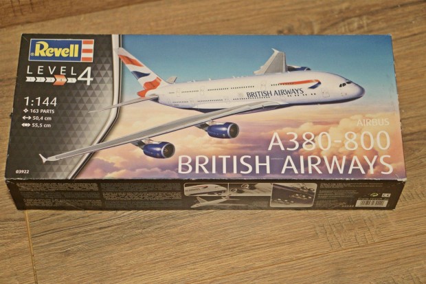 j Revell British Airways Airbus A 380 makett 1:144