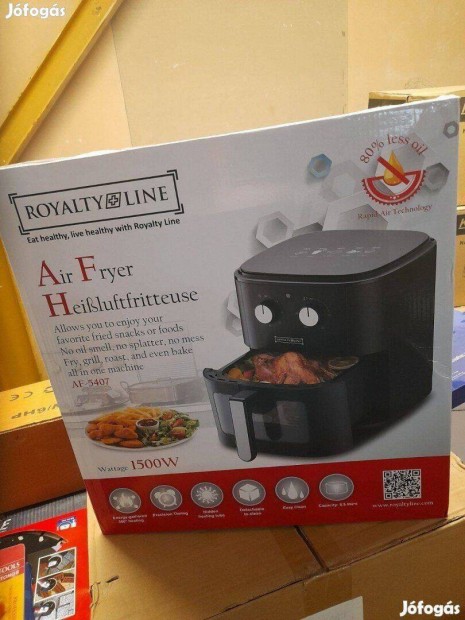 j Royalty Line olaj nlkli fritz, Airfryer 1500W 6,5L