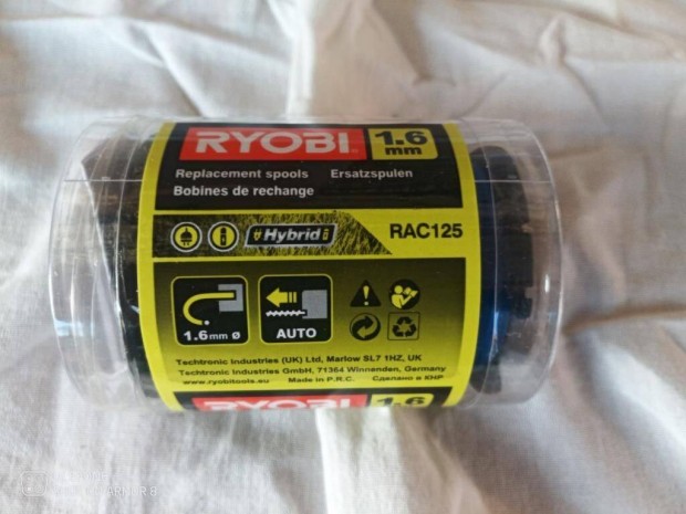 j Ryobi RAC125 3db ors damil 1,6mm fkasza szeglynyr