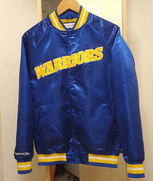 j S-es Mitchell & Ness Warriors NBA varsity bomber dzseki kabt