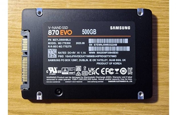 j Samsung 500 GB SSD elad