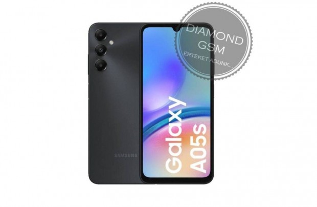 Új Samsung A057G Galaxy A05s LTE 128GB Dual, Fekete