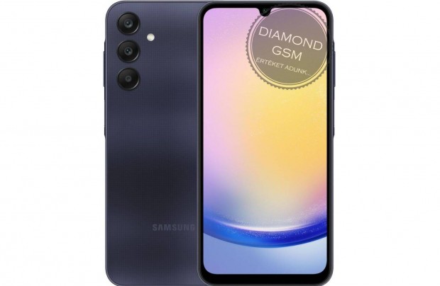 j Samsung A256B Galaxy A25 128GB 5G Dual, Fekete sznben,