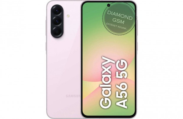 Új Samsung A566B/DS Galaxy A56 8/128GB Dual, Rózsaszín