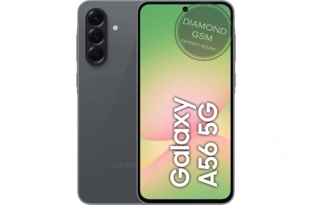 Új Samsung A566B/DS Galaxy A56 8/256GB Dual, Fekete színben,
