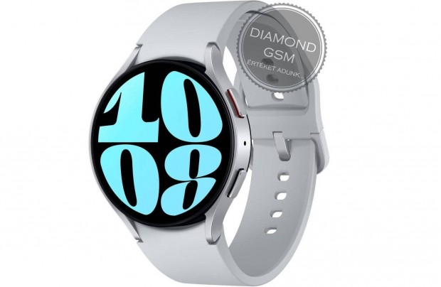 j Samsung Galaxy SM-R945 Watch6 LTE 44mm Ezst sznben, gyri doboz