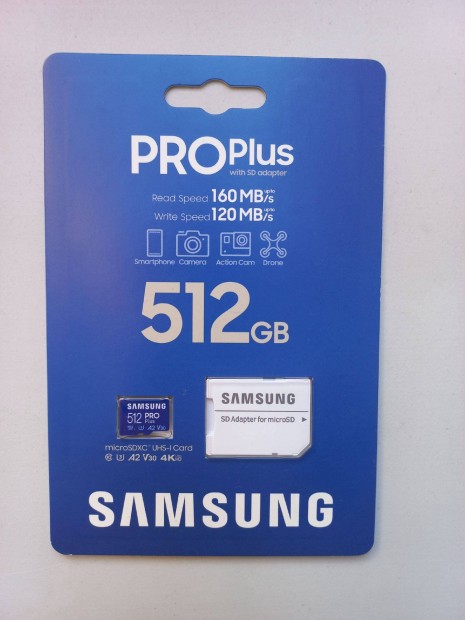 j Samsung Pro Plus 512 GB + SD adapter