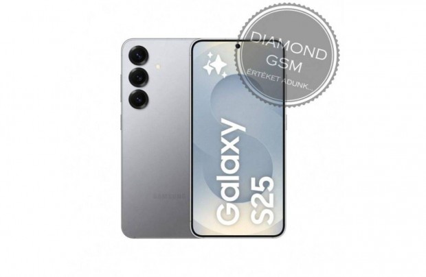 Új Samsung S931B/DS S25 5G 128GB 12GB Dual, Ködös Ezüst