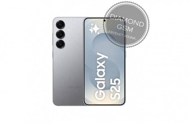 Új Samsung S931B/DS S25 5G 256GB 12GB Dual, Ködös Ezüst