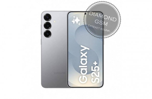 Új Samsung S936B/DS S25+ 5G 256GB 12GB Dual, Ezüst színben,