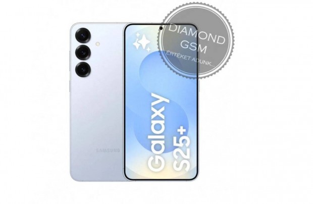 Új Samsung S936B/DS S25+ 5G 512GB 12GB Dual, Jeges kék színben