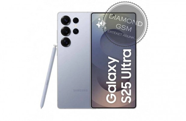 Új Samsung S938B/DS S25 Ultra 5G 256GB 12GB Dual, Ezüstkék Titán színb