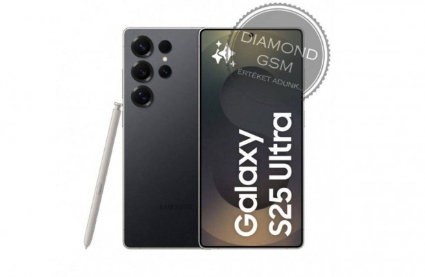Új Samsung S938B/DS S25 Ultra 5G 256GB 12GB Dual, Fekete Titán