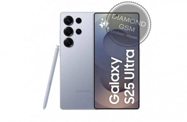 Új Samsung S938B/DS S25 Ultra 5G 512GB 12GB Dual, Ezüstkék Titán színb