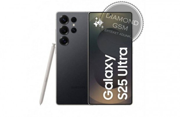 Új Samsung S938B/DS S25 Ultra 5G 512GB 12GB Dual, Fekete Titán